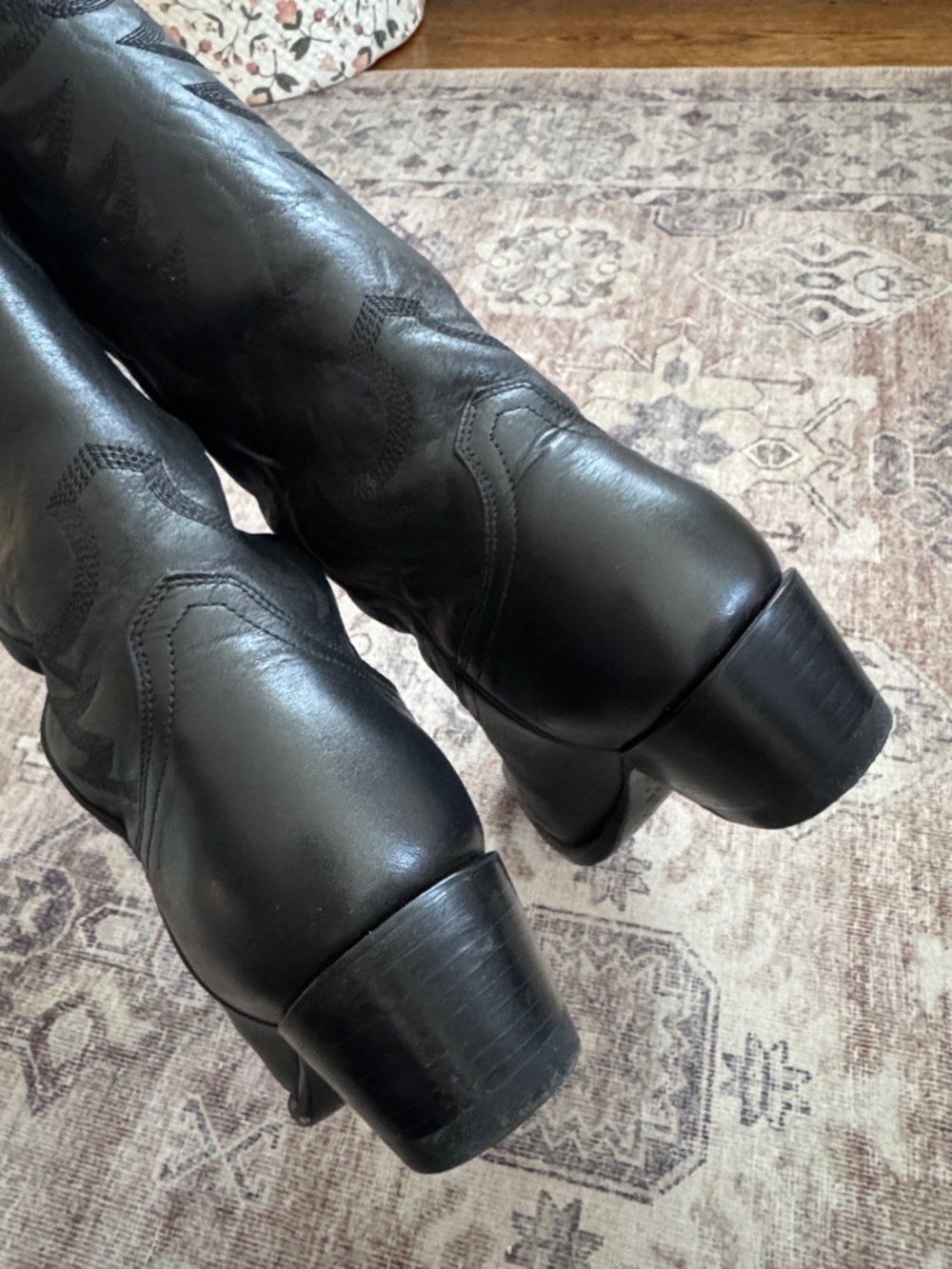 The Annie Midnight Tecovas Western Cowboy Boots - Embroidered Shaft - Picture 6 of 8